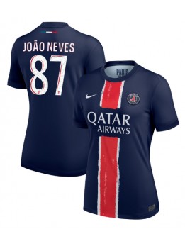 Paris Saint-Germain Joao Neves #87 Replika Hemmakläder Dam 2024-25 Kortärmad